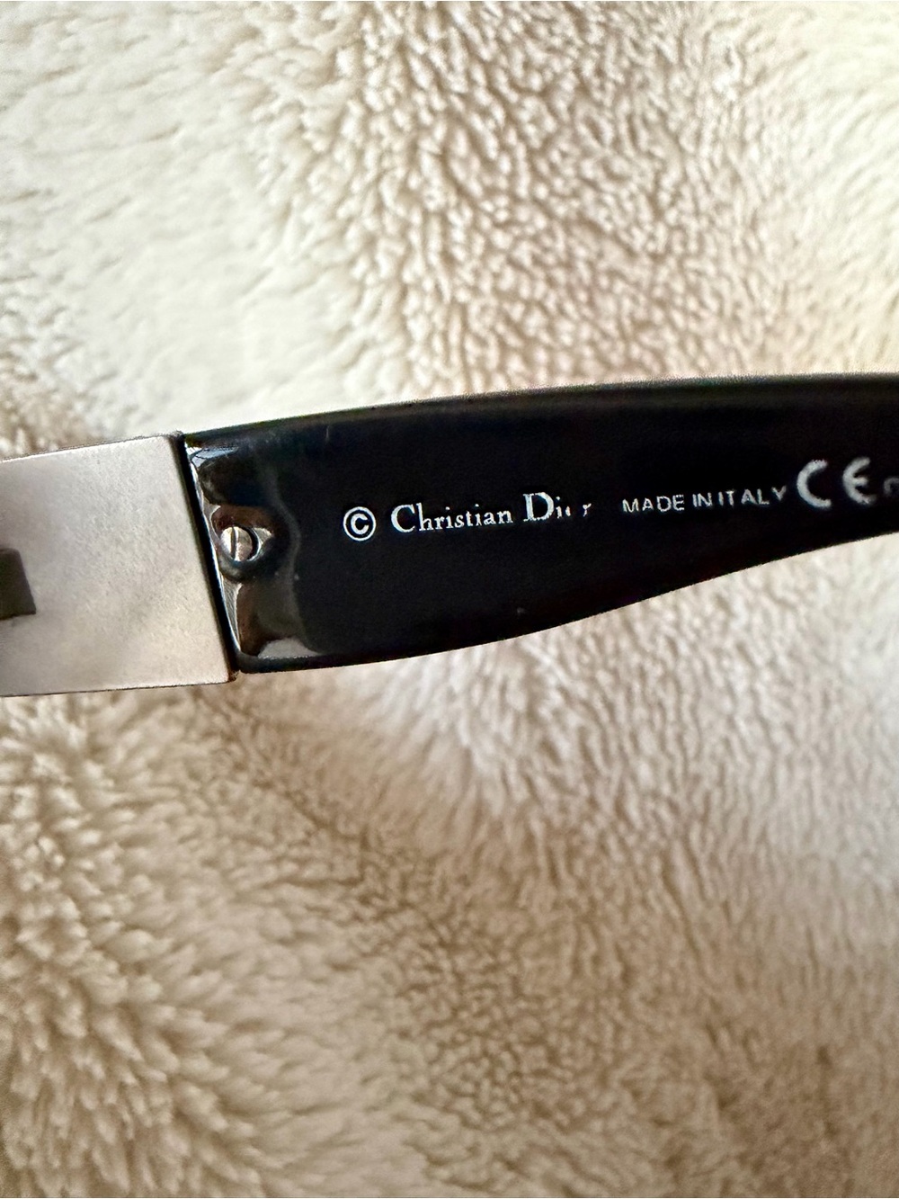 Dior Vintage. Shield Sunglasses in Black/ Cannage - Full Set - Picture 10 of 17